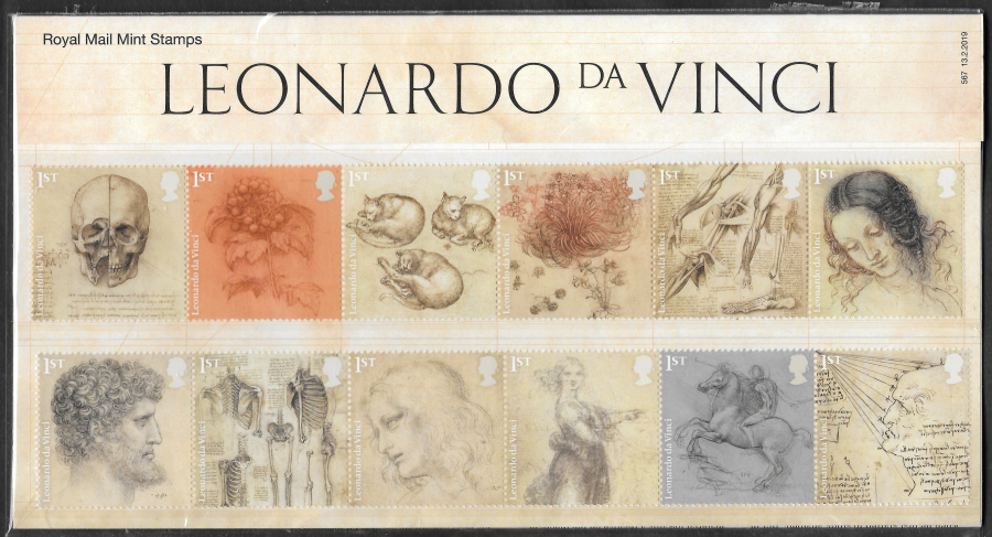 (image for) 2019 Leonardo Da Vinci Royal Mail Presentation Pack 567